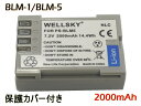BLM-1 BLM-5 互換バッテリー 2000mAh [ 純正充電器で充電可能 残量表示可能 純正品と同じよう使用可能 ] OLYMPUS オリンパス E-1 / E-3..