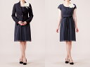 小さいサイズ 7号/9号/11号/13号/15号 大きいサイズ 濃紺ジャケット美姿ドットワンピーススーツ 入学式 卒業式 お出かけ 七五三 発表会 346