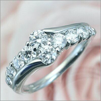 輝き保証！Ptダイヤリング［1.0ct］＜カラーFG　クラリティVS〜SI1＞*婚約指輪（エンゲージリング）としても人気です！*