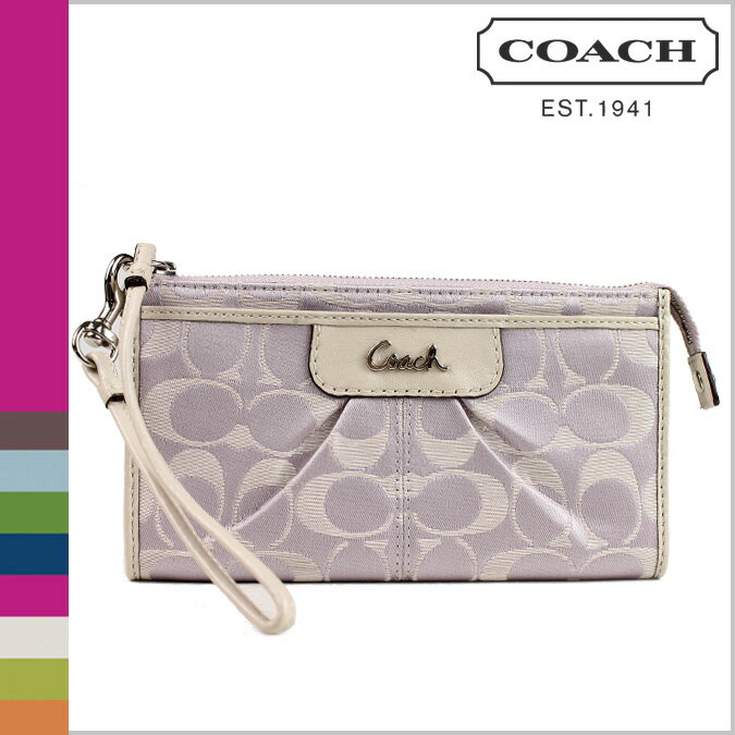 コーチ COACH F47308 長財布 [ライラック×シルバー] アシュレー シグネチャー メタリック ジッピー ウォレット 正規アウトレット/OUTLET/シグネチャー/送料無料/USA FACTORY/通販/新品【mens_0803w】