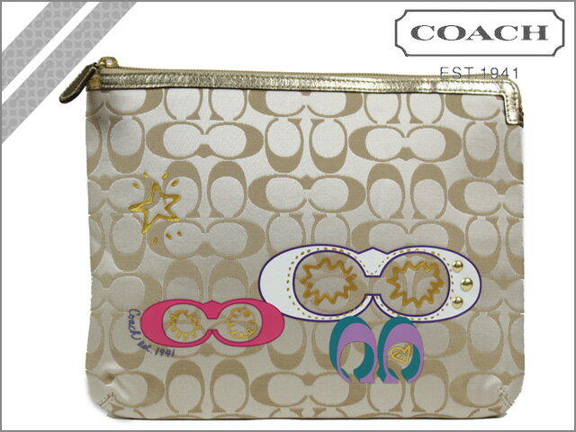 コーチ COACH [ライトカーキ×マルチカラー] シグネチャー アップリケ タブレット スリーブケースSIGNATURE APPLIQUE SLEEVE CASE [F61020]USA/FACTORY/新品/正規品アウトレット/あす楽【mens_0803w】