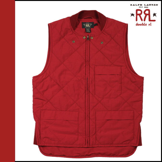 ダブルアールエル/RRL ラルフローレン ナイロン コットン ベスト [VINTAGE VEST] レッド/メンズ ベスト [あす楽/正規]