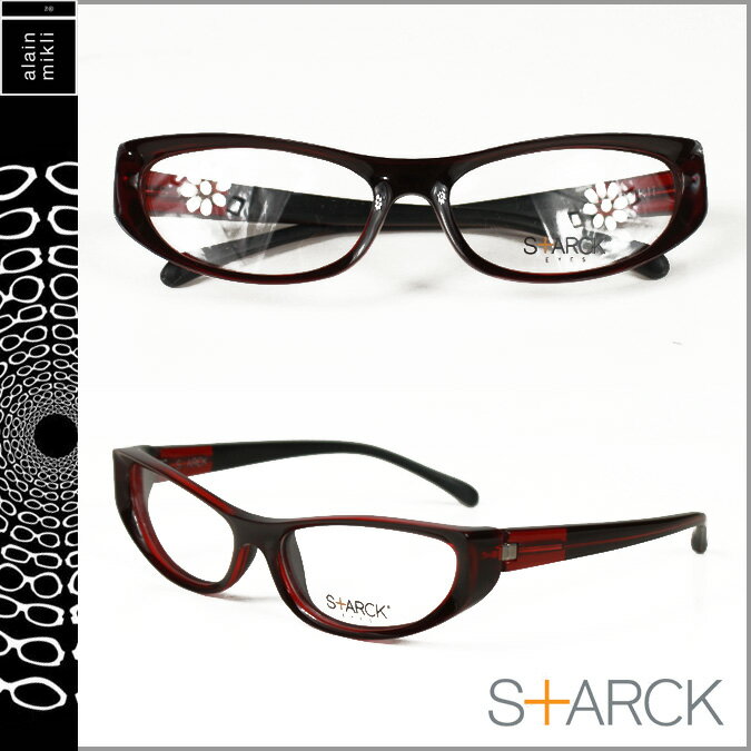 スタルクアイズ/STARCK EYES アランミクリ/ メガネ 眼鏡 [ブラック×レッド][RED-2] P0316 06/セルフレーム/男女兼用 S+ARCK EYES alain mikli サングラス[あす楽/正規]