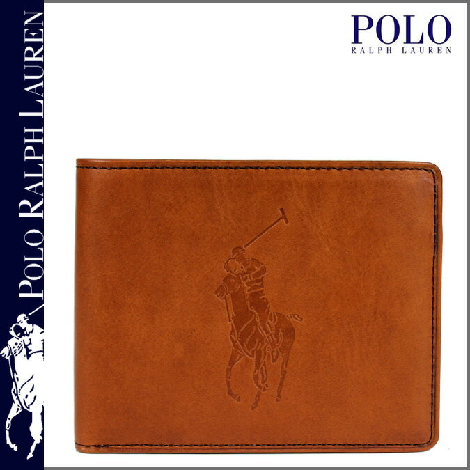 ポロ ラルフローレン/POLO by RALPH LAUREN/ 二つ折り財布(小銭入れナシ) [チェスナット] 4050720982 /ポニー/レザー/男女兼用 [7/31 新入荷][正規] ★★