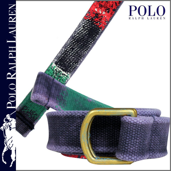 ポロ ラルフローレン/POLO by RALPH LAUREN/ リングベルト [パープル×マルチ] 405156251479/コットン/メンズ[7/24 新入荷][正規] ★★