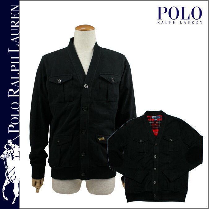 送料無料 ポロ ラルフローレン POLO by RALPH LAUREN カーディガン [ ブラック ] 1033716JJJT チェック柄 コットン メンズ [ 正規 あす楽 ]【バレンタイン】