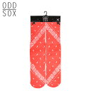 ODD SOX オッドソックス 靴下 ソックス 14REDB レッド RED BANDANA メンズ