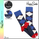 HAPPY SOCKS ハッピーソックス 靴下 ソックス アーガイル AR01 2カラー 1PK UNISEX COMBED COTTON CREW ARGYLE レディース メンズ