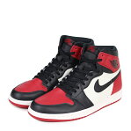 ナイキ NIKE エアジョーダン 1 レトロハイ スニーカー メンズ AIR JORDAN 1 RETRO HIGH OG BRED TOE 555088-610 レッド