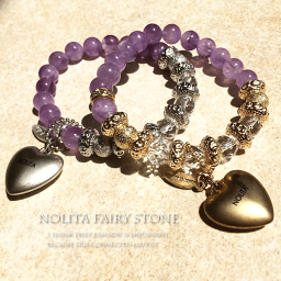 【マラソン期間限定30％OFF】【 NOLITA / ノリータ 】アメジスト ブレスレット レディース パワーストーンブレスレット NOLITA fairy stone 天然石 ブレスレットラベンダーアメジスト 水晶　アメジスト チャーム付き パワーストーン ブレスレット Rebecca 2月誕生石