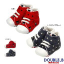 ダブルB ミキハウス Double B by MIKIHOUSEプチ刺繍柄ファースベビーシューズ (靴箱なし) 【30%OFFアウトレットセール】