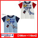 (アウトレットセール30%OFF)ダブルB(ミキハウス) ショルダーバッグプリントの半袖Tシャツ(日本製)