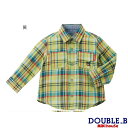 【30%OFFセール】ダブルB ミキハウス Double B by MIKIHOUSEチェック柄リバーシブルガーゼシャツ 【キッズ】