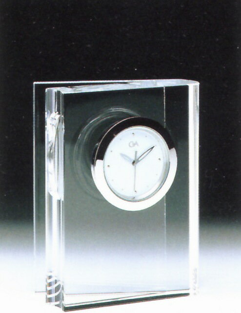 【メッセージ彫刻料込】NARUMI製クリスタルガラスの置き時計【ブック】　クロック（S）　文字彫刻　名前彫刻料込【フェスティバルライフ0419×2】