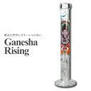 【送料無料】 【即納】 ガネーシャ クリア 'Ganesha Rising' ストレートガラスボング 45cm ハッカパイプ クラックパイプ ガラパイ ガラスパイプ ガラスボング 喫煙具