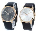 CALVIN KLEIN カルバンクライン CK 時計 メンズ レディース ペアウォッチ スイス製 腕時計 City シティ 40mm 37mm ブラック×ブラウン レザー K8Q316C3K2G226G6 ビジネス 男女 ペアセット カップル 時計 誕生日 お祝い ギフト クリスマス プレゼント