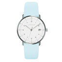 Junghans ユンハンス 時計 レディース 腕時計 MAX BILL LADIES マックスビル クオーツ ホワイト文字盤 ライトブルーレザー 047/4254.00 ビジネス 男性 ブランド 時計 誕生日 お祝い プレゼント ギフト お洒落