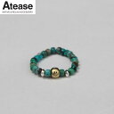 かわいいビーズリング 天然ターコイズ スマイルビーズ シルバー925ビーズ AR-BZ-SML SMILE&TQ BEADS RING