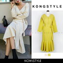 KONGSTYLE(コンスタイル)Vネックフェミニンロングワ...