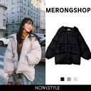 MERONGSHOP(メロンショップ)ミディアムダウンコート【10/25up_wo】【送料無料】韓国 韓国ファッション アウター ダウン コート ジャケット 大きいサイズ 冬 ポケット フード 中綿 レディース ファッション【あす楽】※メール便不可