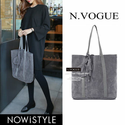 N.VOGUE(エヌヴォーグ)ミニポーチ付きスエードスクエアバッグ バッグ　トートバッグ　…...:nowistyle:10034607