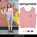 SONYUNARA(ソニョナラ)アイスクリーム刺繍Tシャツ【6/7up_wo】【メール便120円】韓国 韓国ファッション アイスクリーム刺繍Tシャツレディース ファッション【5】