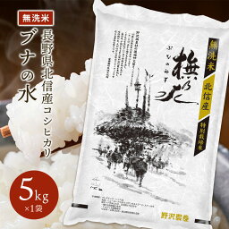 令和5年産 <strong>無洗米</strong> <strong>コシヒカリ</strong> お米 精米 ブナの水 長野県産 こしひかり 特別栽培米 白米 <strong>送料無料</strong> ギフト 5kg <strong>10kg</strong> 20kg 30kg