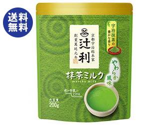 【送料無料】片岡物産 辻利 抹茶ミルク やわらか風味 200g袋×12袋入 ※北海道・沖縄は別途送料が必要。