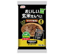 【送料無料・メーカー/問屋直送品・代引不可】栗山米菓 おいしい玄米せんべい 黒ごま 80g×12袋入|せんべい 煎餅 お菓子 おやつ 玄米 ごま 胡麻 ゴマ