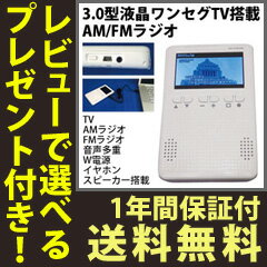 小型テレビ ワンセグ 【送料無料・保証付】【KAIHOU 3.0型液晶ワンセグTV搭載AM…...:nst21:10020383