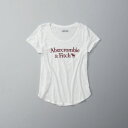 ◆【送料無料】【新品】アバクロ【Womens】ロゴプリントTシャツ/White【Icon Graphic Tee】【Abercrombie&Fitch】【本物保証】【レディース】