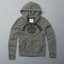 ◆【期間限定値下げ中】【送料無料】【新品】アバクロ【Mensメンズ】フルジップパーカー/Light Heather Grey【Logo Graphic Full-Zip Hoodie】【Abercrombie&Fitch】【本物保証】