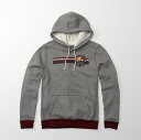 【期間限定値下げ中】【送料無料】【新品】アバクロ【Mensメンズ】アップリケプルオーバー/Heather Grey【Graphic Hoodie】【Abercrombie&Fitch】【本物保証】