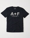 ◆【期間限定値下げ中】【送料無料】【新品】アバクロ【Mensメンズ】アップリケTシャツ(半袖)/Navy【Applique Logo Graphic Tee】【Graphic Tees】【Abercrombie&Fitch】【本物保証】