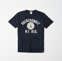 ◆【送料無料】【新品】アバクロ【Mensメンズ】アップリケTシャツ(半袖)/Navy【Logo Graphic Tee】【Graphic Tees】【Abercrombie&Fitch】【本物保証】