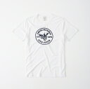 ◆【送料無料】【新品】アバクロ【Mensメンズ】アップリケTシャツ(半袖)/White【Camp Logo Graphic Tee】【Graphic Tees】【Abercrombie&Fitch】【本物保証】