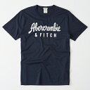 ◆【送料無料】【新品】アバクロ【Mensメンズ】アップリケTシャツ(半袖)/Navy【Applique Logo Graphic Tee】【Graphic Tees】【Abercrombie&Fitch】【本物保証】