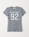 【送料無料】【新品】アバクロ【Womens】プリントTシャツ/Heather Navy【Burnout Graphic Tee】【Abercrombie&Fitch】【本物保証】【レディース】
