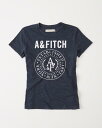 【送料無料】【新品】アバクロ【Womens】プリントTシャツ/Navy【Logo Graphic Tee】【Abercrombie&Fitch】【本物保証】【レディース】