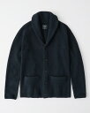【新品】アバクロ【Mensメンズ】ショールカラーカーディガン/Navy Blue【Cozy Shawl C