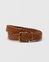 Abercrombie&Fitch (アバクロンビー&フィッチ) 1 1/4インチ 編み上げレザーベルト (Braided Leather Belt) メンズ (Light Brown) 新品
