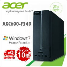 （送料無料） acerエイサー デスクトップPC　Aspire XC600 AXC600-F24D Windows7