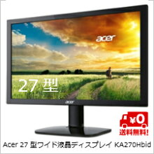 27型ワイド液晶ディスプレイKA270Hbid(VA/非光沢/1920x1080/300cd/100000000:1/4ms/ブラック/ミニD-Sub15ピン・DVI-D24ピン・HDMI)