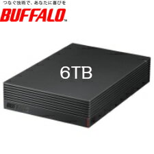 【送料無料】バッファローUSB3.1(Gen1)/USB3.0/USB2.0接続<strong>外付け</strong><strong>HDD</strong>PC用＆TV録画用静音＆防振＆放熱設計日本製見守り合図<strong>6TB</strong>ブラック HD-NRLD6.0U3-BA