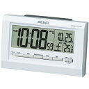 セイコークロック SEIKO 置き時計 目覚まし時計 電波時計 SQ755W セイコー置き時計 セイコー目覚まし時計 セイコー電波時計 デジタル 常時点灯ライト機能 カレンダー 温度計 おしゃれ【あす楽対応】