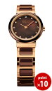 ☆　　ベーリング　BERING　レディース　腕時計　10725-765　Bitter Brown　リンクセラミック　スワロフスキー　セラミック・SSメタルベルト　　　BERING　ベーリング　腕時計