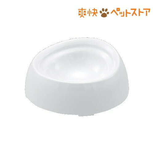 【ラクーポンで割引】犬用食べやすい食器 浅型 ホワイト(SSサイズ)[犬 食器]