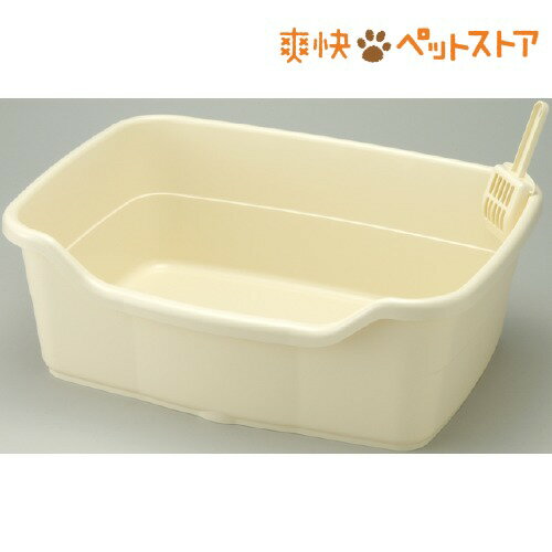 【ラクーポンで割引】コロル ネコトイレF60 アイボリー(1コ入)【コロル】[猫 トイレ]