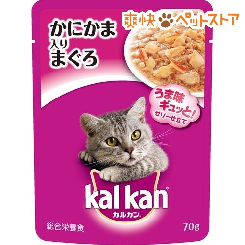 カルカンパウチ　1歳から　かにかま入りまぐろ(70g)【カルカン(kal kan)】[キャットフード ウェット]