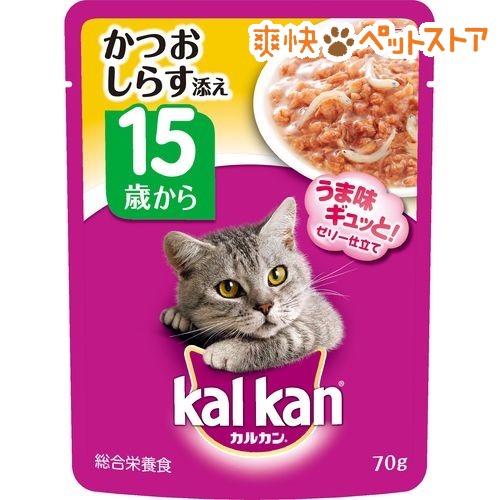 【訳あり】カルカンパウチ　15歳から　かつお　しらす添え(70g)【カルカン(kal kan)】[キャットフード ウェット]